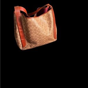 Coach Brown and Tan Shoulder Bag